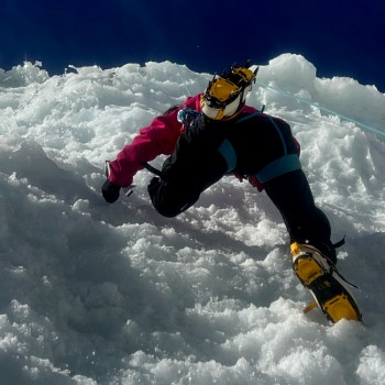 Ice Climbing on Glacier Ice