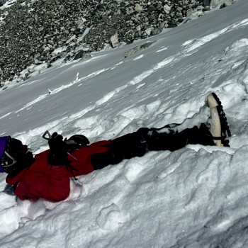 Self Arrest Technique during falling of climbing